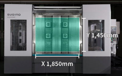 Spacious processing for large giga cast or mega cast parts and auto body structures
